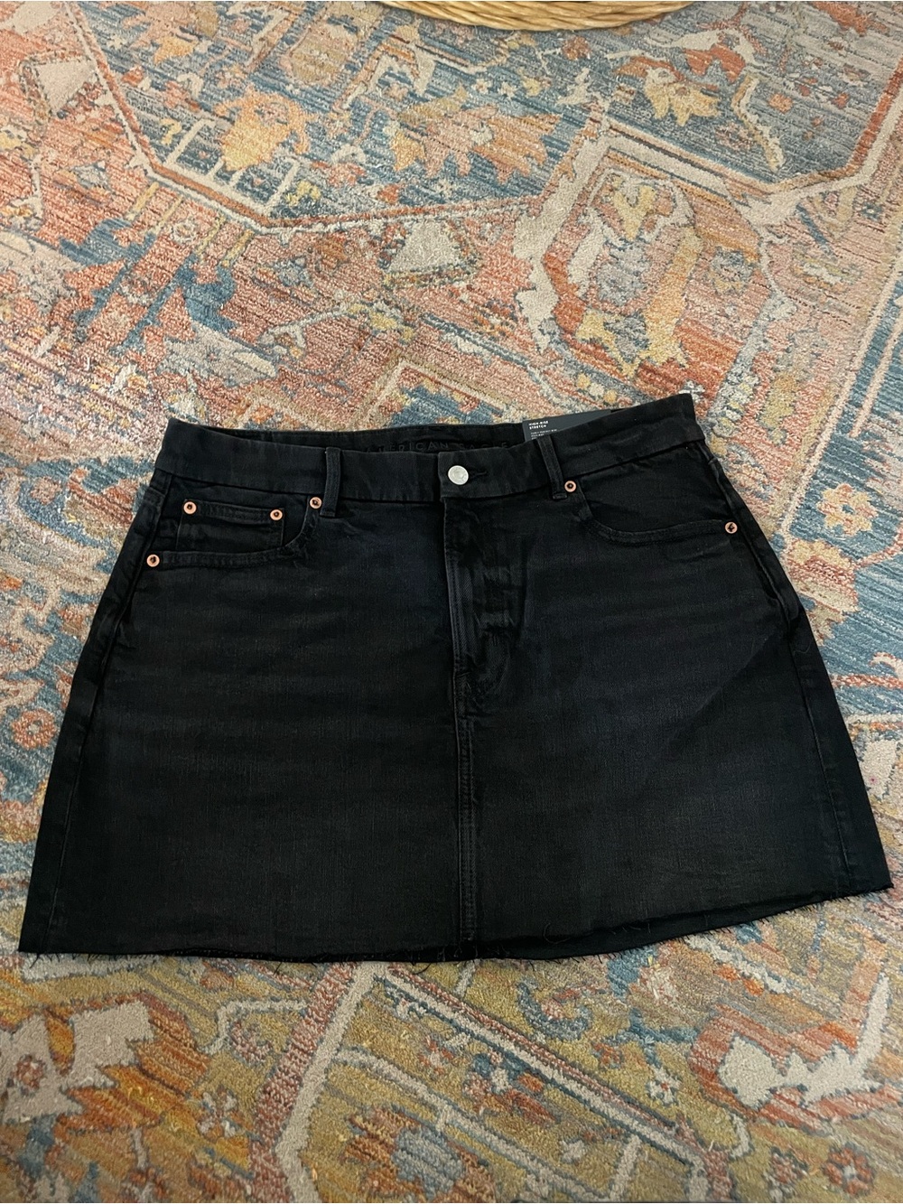 American Eagle Outfitters Black Denim Mini Skirt